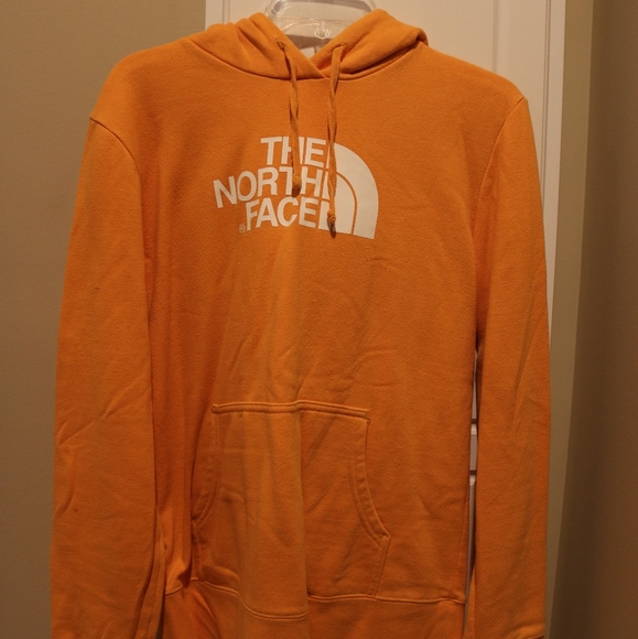 mustard north face hoodie